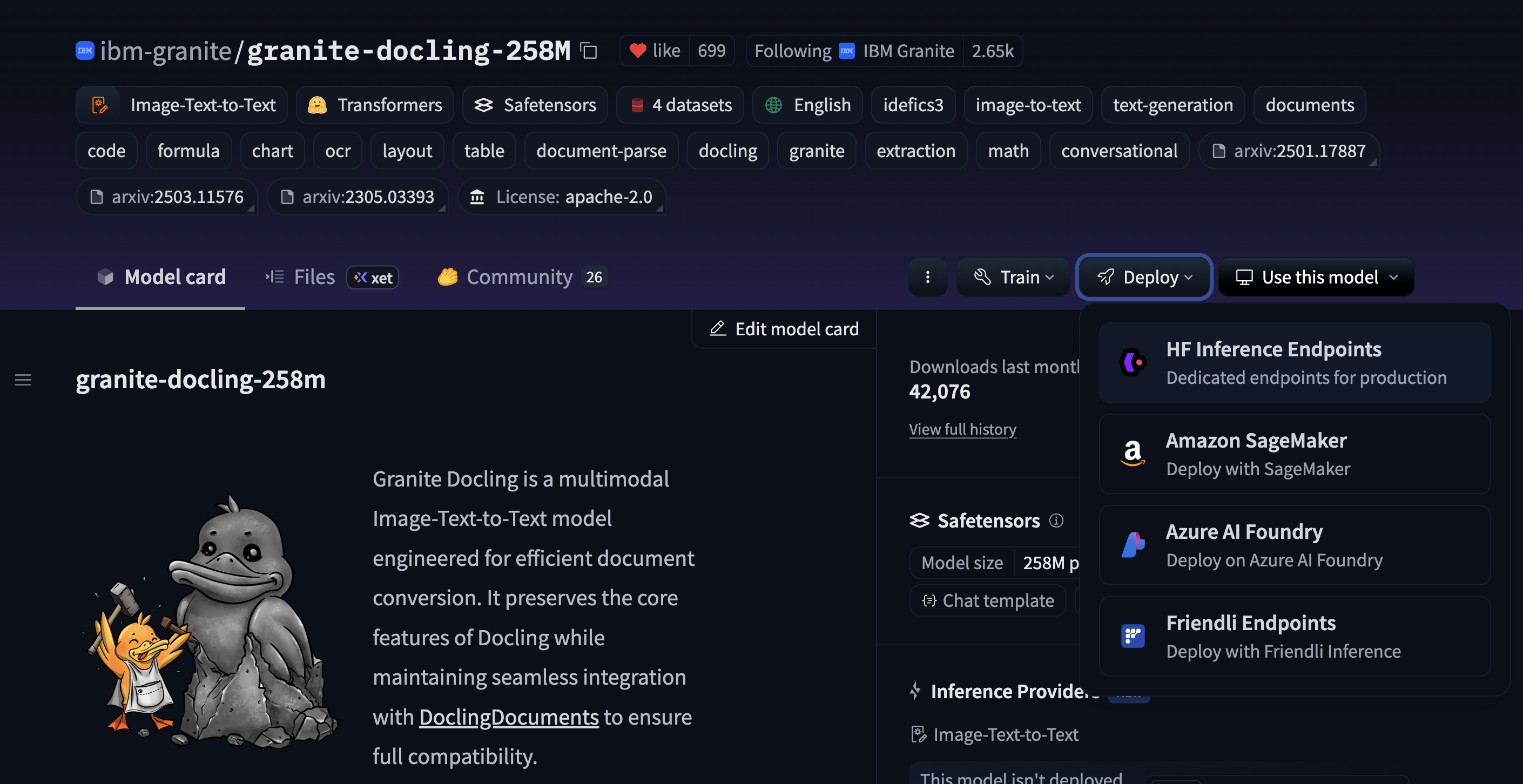 Click deploy button